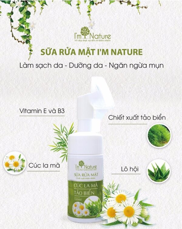 sua rua mat dau co silicone im nature